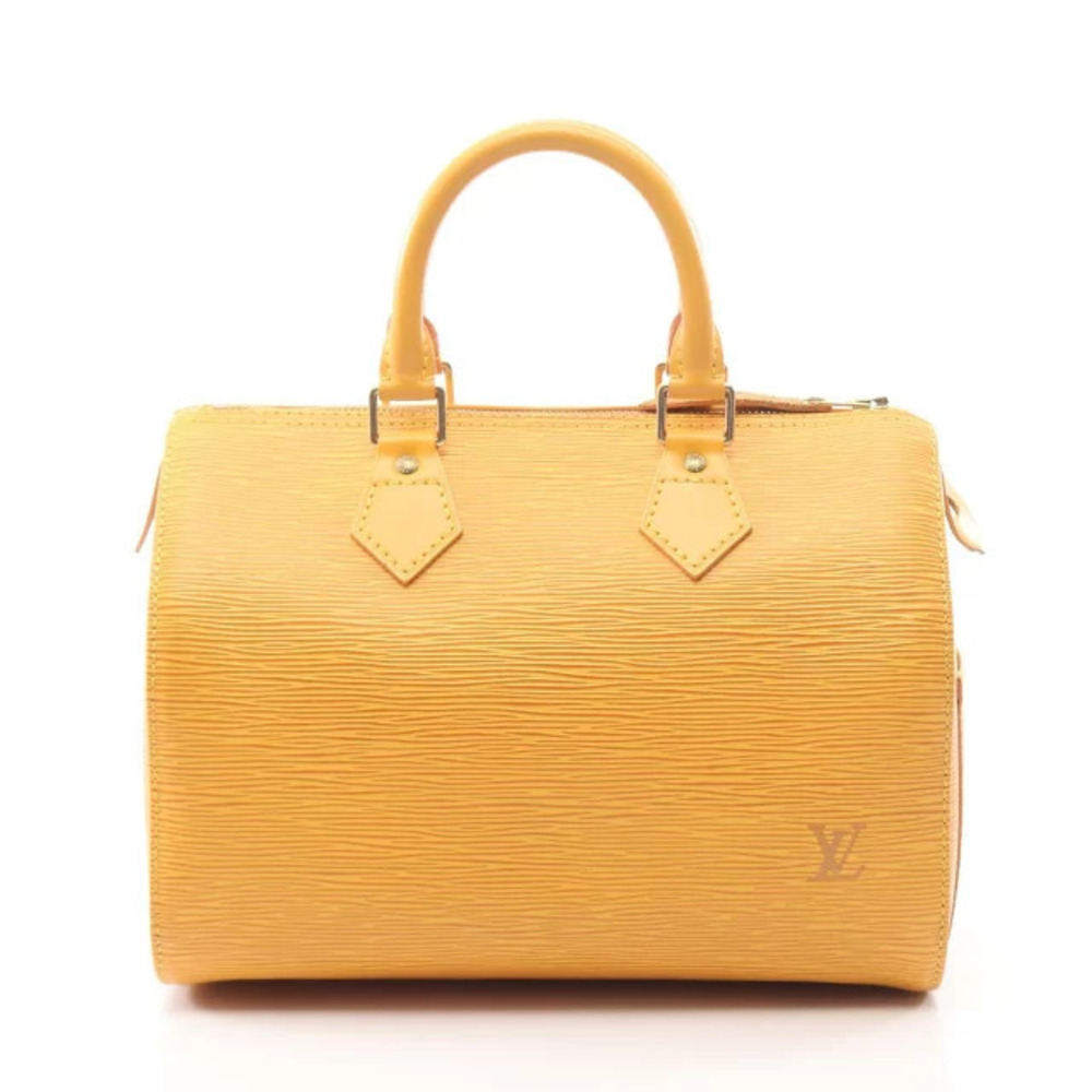 Louis Vuitton Speedy Handbag Leather Epi Yellow